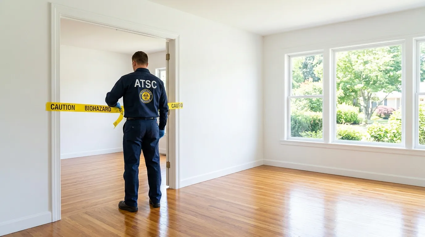 Certified biohazard cleanup crew performing Trauma Scene Cleanup in San Rafael